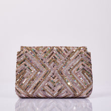 Load image into Gallery viewer, Chevron Clutch (Gold)