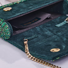 Load image into Gallery viewer, Arya Clutch (Emerald Green)
