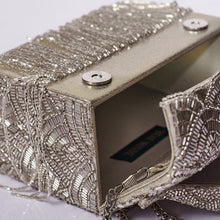 Load image into Gallery viewer, Amira Box Clutch  (silver)
