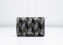 Load image into Gallery viewer, Farah Clutch- Black-Silver &amp; Gold
